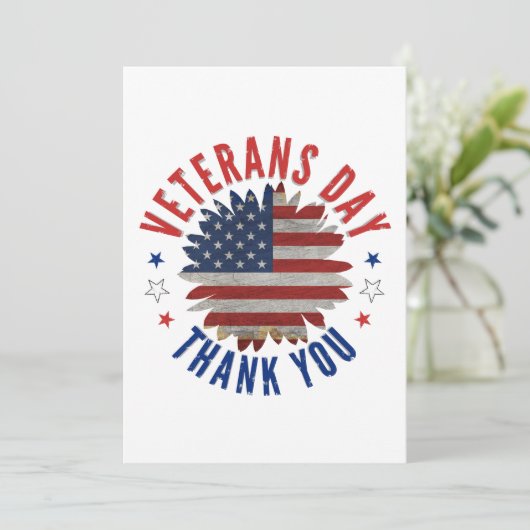 VETERANDAG DANK U BEDANKKAART (Staand voorkant)