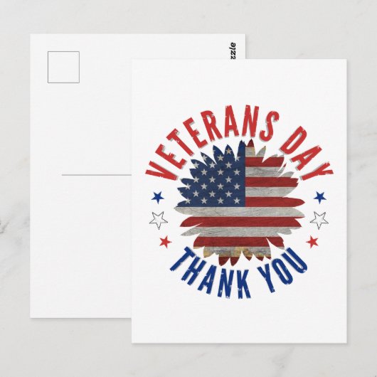 VETERANDAG DANK U BRIEFKAART (Voorkant / Achterkant)