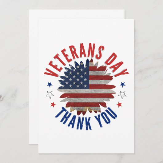 VETERANDAG DANK U KAART (Voorkant / Achterkant)