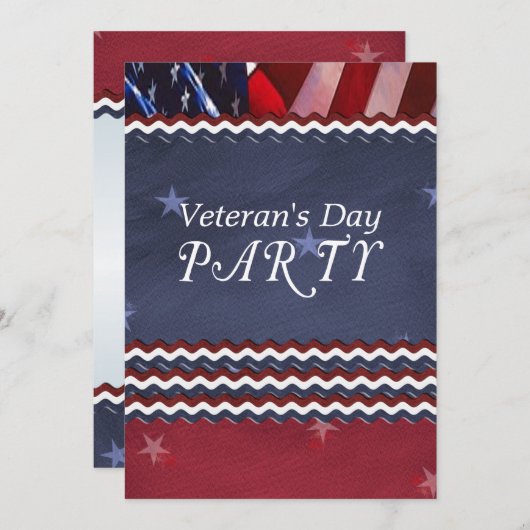 Veterandag feestdag kaart (Voorkant / Achterkant)