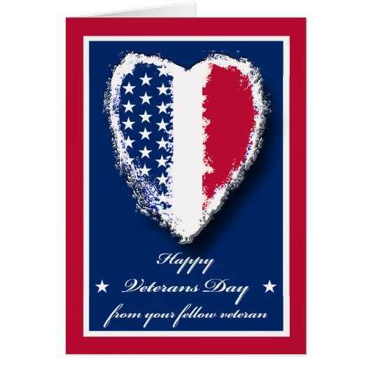 Veterandag veteraan op veteraan patriottisch hart (Voorkant)