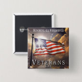 VETERANDAG VIERKANTE BUTTON 5,1 CM (Voorkant /achterkant)