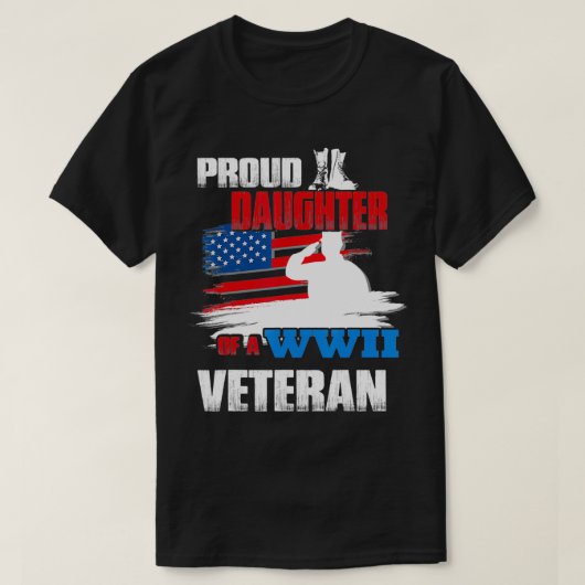 Veterandag WW2 - roetdochter van WWII Vet T-shirt (Design voorkant)
