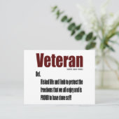 Veterandefinitie Briefkaart (Staand voorkant)