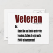 Veterandefinitie Briefkaart (Voorkant / Achterkant)