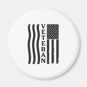 Veterane Amerikaanse Vlag Vintage Vector T-shirt O Magneet