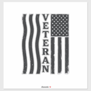 Veterane Amerikaanse Vlag Vintage Vector T-shirt O Sticker