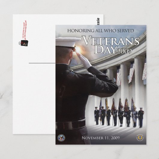 veteranen, 2009 - briefkaart (Voorkant / Achterkant)