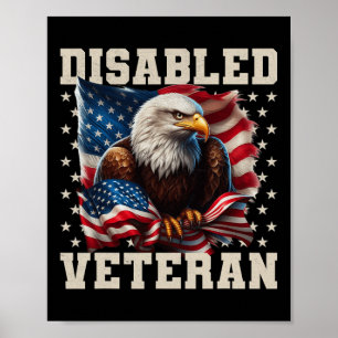 Veteranen Amerikaanse Vlag Militair Gewonde Soldaa Poster