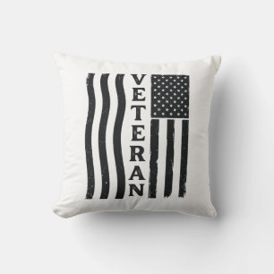 Veteranen Amerikaanse Vlag Vintage Vector T-shirt  Kussen