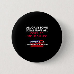 Veteranen anti-trump dienstweigeraar botspursen vo ronde button 5,7 cm