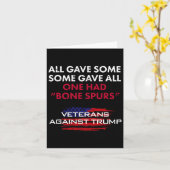 Veteranen Anti-Trump Draft Dodger Bone Spurs voor  Kaart (Gele Bloem)