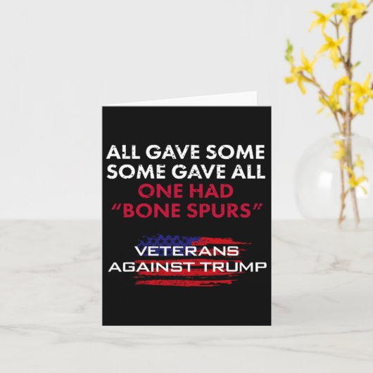 Veteranen Anti-Trump Draft Dodger Bone Spurs voor  Kaart (Gele Bloem)