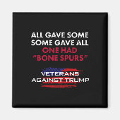 Veteranen Anti-Trump Draft Dodger Bone Spurs voor  Magneet (Voorkant)