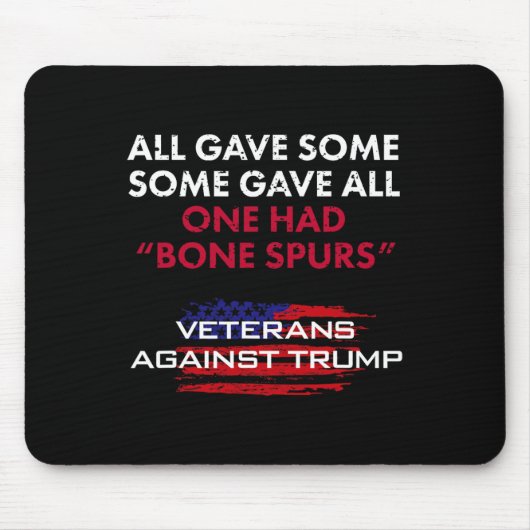 Veteranen Anti-Trump Draft Dodger Bone Spurs voor  Muismat (Voorkant)