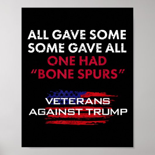 Veteranen Anti-Trump Draft Dodger Bone Spurs voor Poster (Voorkant)
