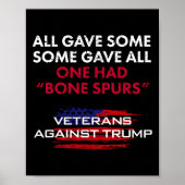 Veteranen Anti-Trump Draft Dodger Bone Spurs voor  Poster (Voorkant)