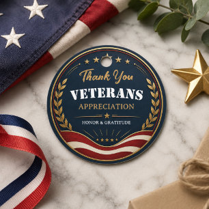 Veteranen bedanken u Patriottisch militair feest Bedankjes Labels