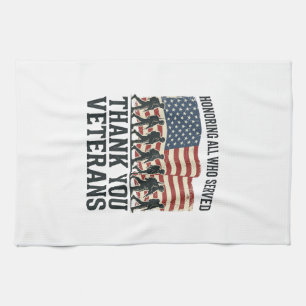 Veteranen Bedankt Patriottisch Militair Vlag T-shi Theedoek