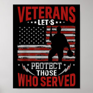Veteranen beschermen degenen die Memorial Day hebb Poster