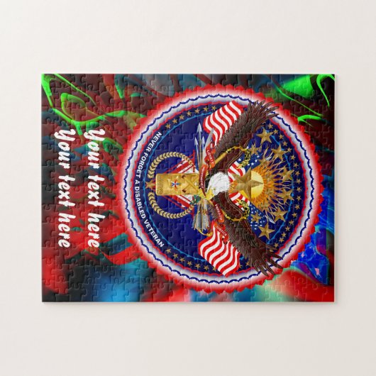 Veteranen bewerken en achtergrondkleur wijzigen legpuzzel (Horizontaal)