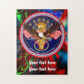 Veteranen bewerken en achtergrondkleur wijzigen legpuzzel (Verticaal)