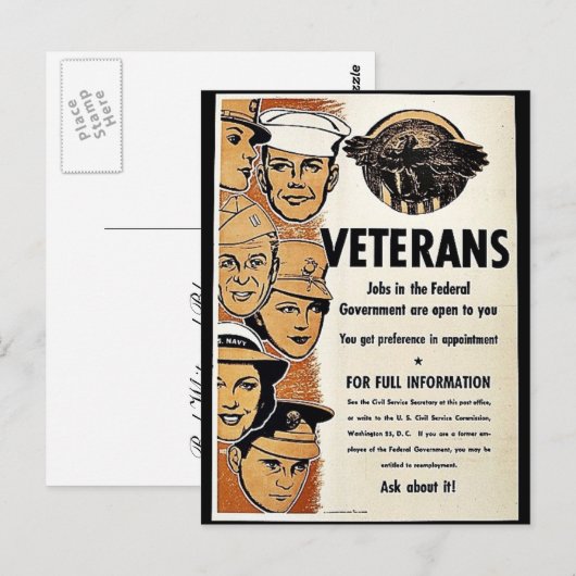 Veteranen Briefkaart (Voorkant / Achterkant)