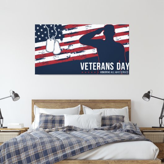 Veteranen canvas afdruk (Insitu (Slaapkamer))