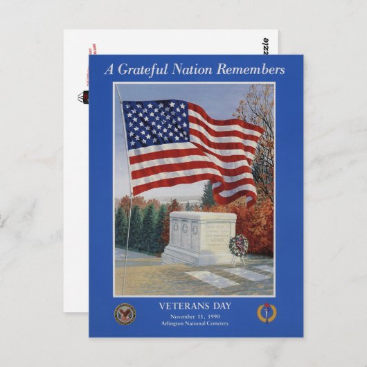  veteranen dag 1990 - briefkaart (Voorkant / Achterkant)