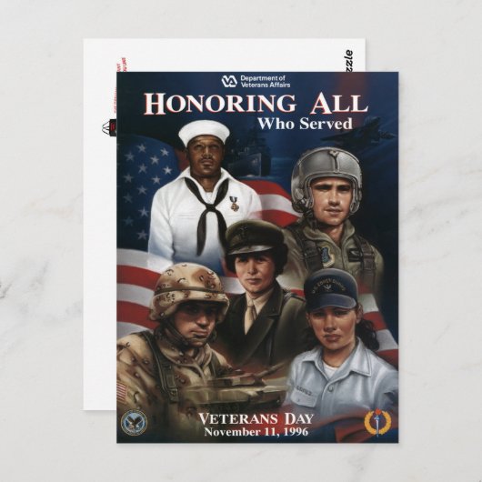  veteranen dag 1996 - briefkaart (Voorkant / Achterkant)