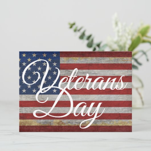 Veteranen Dag 4e juli Onafhankelijkheidsdag Vetera Kaart (Staand voorkant)
