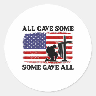 veteranen dag allemaal gaf sommigen gaf alles - me ronde sticker