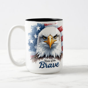 Veteranen Dag-Amerikaanse Adelaar-Huis Van De Dapp Tweekleurige Koffiemok