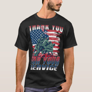 Veteranen Dag Amerikaanse vlag: Militaire haard T-shirt