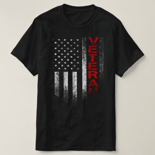veteranen dag amerikaanse vlag t-shirt (Design voorkant)