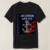 Veteranen Dag Amfibious Cargo Ship USH Durham LKA- T-shirt (Design voorkant)