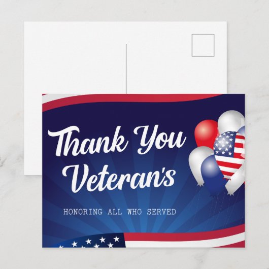 Veteranen Dag Ansichtkaart Briefkaart (Voorkant / Achterkant)