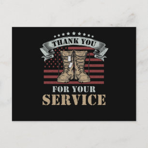 Veteranen Dag Cadeau Bedankt voor je dienst Briefkaart
