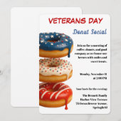 Veteranen Dag | Donut Sociale Viering Kaart (Voorkant / Achterkant)