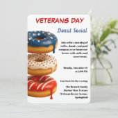 Veteranen Dag | Donut Sociale Viering Kaart (Staand voorkant)