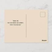 Veteranen Dag - Eer en Herinnering Briefkaart (Achterkant)