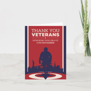 Veteranen Dag Eert Diegenen Die Moedig Zijn Bedank Bedankkaart