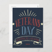 Veteranen Dag  Feestdagenkaart (Voorkant / Achterkant)