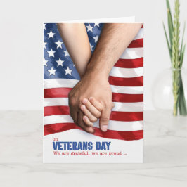 Veteranen Dag Generaties Rood Wit en Blauw Feestdagen Kaart