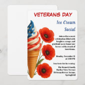 Veteranen Dag | Ijs sociale Viering Kaart (Voorkant / Achterkant)