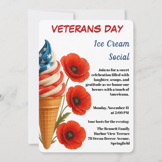 Veteranen Dag | Ijs sociale Viering Kaart (Voorkant)