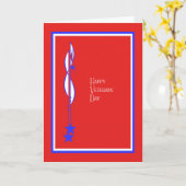 Veteranen Dag Kaart Rood, wit en blauw (Gele Bloem)