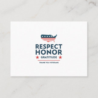 veteranen dag met dankbaarheid slogan visitekaartje