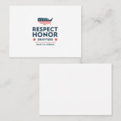 veteranen dag met dankbaarheid slogan visitekaartje (Voorkant / Achterkant)