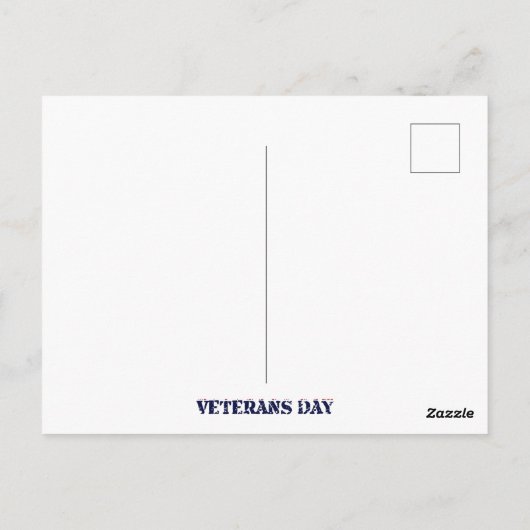 Veteranen Dag & Morse Code Briefkaart (Achterkant)